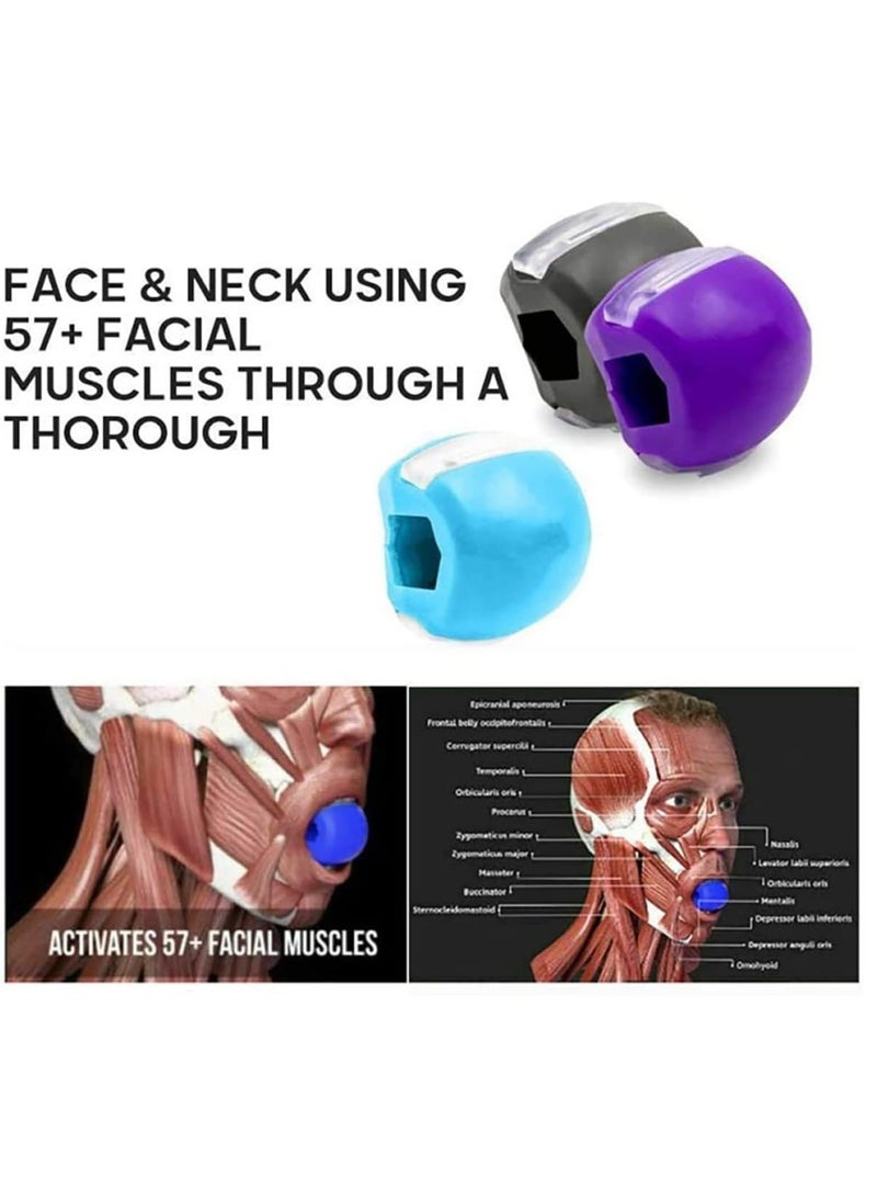 إسكدنيا كرة تمارين الفك للوجه مكونة من 3 قطع لتحديد الوجه والرقبة - Image 2