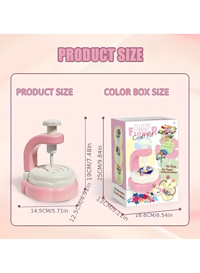 ليكسادا لعبة باقة زهور قماشية منقوشة للأطفال، مجموعة أدوات حرفية للأطفال - ألعاب زهور، اصنع باقة الزهور الخاصة بك، هدية نشاط فني وحرفي مناسبة للأعمار من 3 سنوات فأكثر، هدية عيد ميلاد تعليمية - Image 2