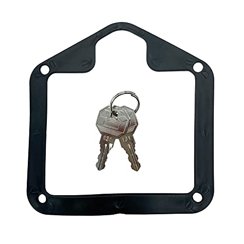 SKARUMMER L8815 Tool Box Latch T Handle Latches with Lock Highly Polished Stainless Steel Tool Box Locks for Trailer Door RV Camper Truck Bed Toolboxes - Folding T-Handle Latch with Gasket - Image 2