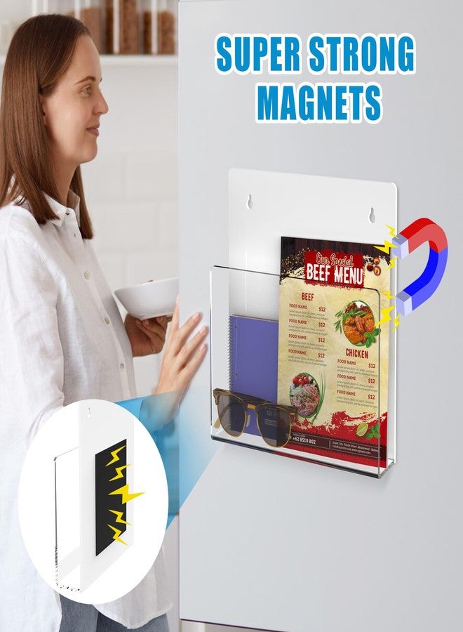 NiOffice 2-Pack Magnetic Acrylic File Holders with Clear View Panel for Notes, Recipes, Documents & More, Easy to Install & Space-Efficient for Refrigerators, Filing Cabinets & Metal Surfaces (Large) - Image 2