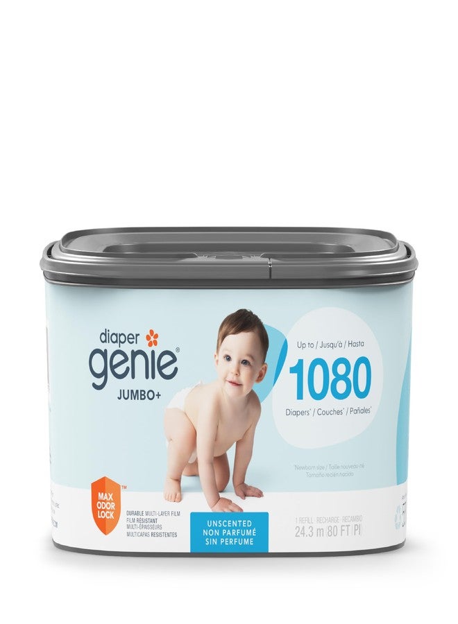 Diaper Genie The Diaper Genie Jumbo+ Square Refill, with continuous film, can hold up to 1080 newborn-sized diapers per refill. - Image 1
