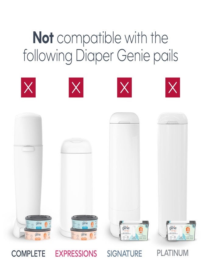 Diaper Genie The Diaper Genie Jumbo+ Square Refill, with continuous film, can hold up to 1080 newborn-sized diapers per refill. - Image 4