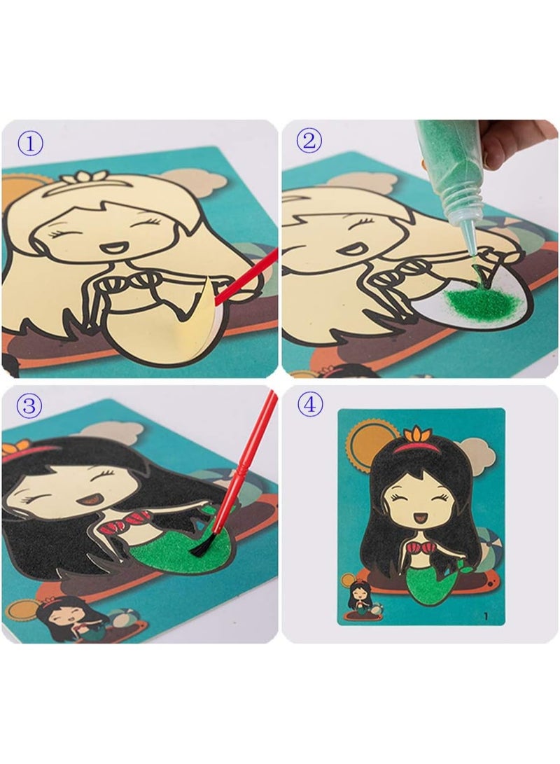 12 piece DIY Sand Drawing Board Set, Children's Sand Drawing Set, DIY Handmade Puzzle Toy Creative Sand Drawing  - Image 3