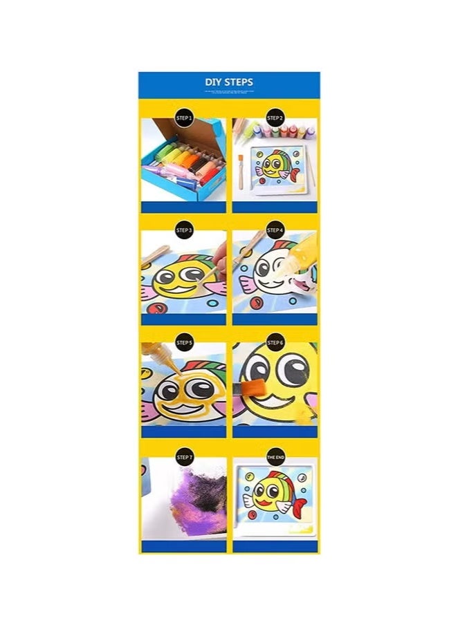 12 piece DIY Sand Drawing Board Set, Children's Sand Drawing Set, DIY Handmade Puzzle Toy Creative Sand Drawing  - Image 5