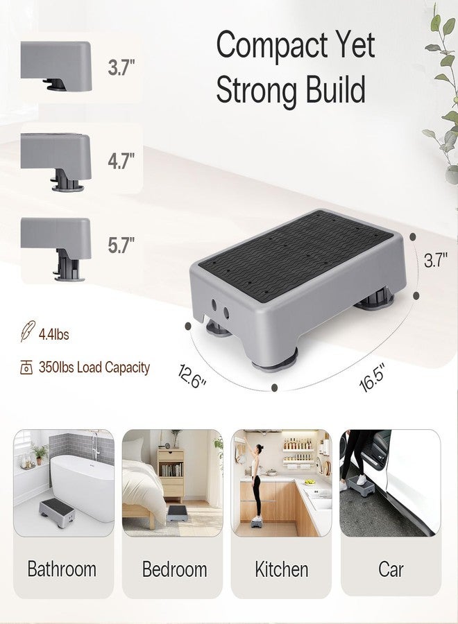 StrongTek 5.7" Adjustable Step Stool, Non-Slip One Step Platform for Adults & Seniors, Portable Mobility Aid and Stair Assist for Kitchen, Bathroom, Bedside & Outdoor - Image 3