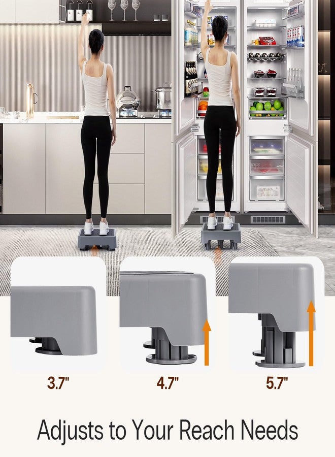 StrongTek 5.7" Adjustable Step Stool, Non-Slip One Step Platform for Adults & Seniors, Portable Mobility Aid and Stair Assist for Kitchen, Bathroom, Bedside & Outdoor - Image 2