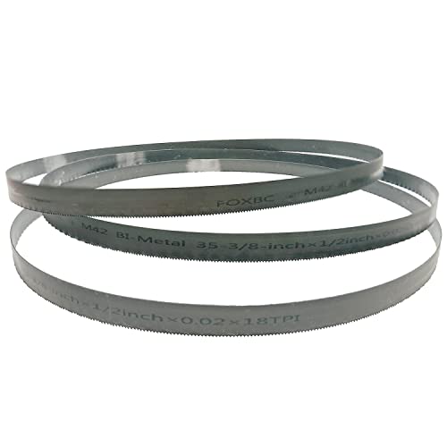 FOXBC 35-3/8 Inch Bandsaw Blade 18 TPI for Milwaukee 48-39-0529 Portable Band Saw Blade, 35-3/8" x 1/2" x .020" 18 TPI, 3-Pack - Image 1