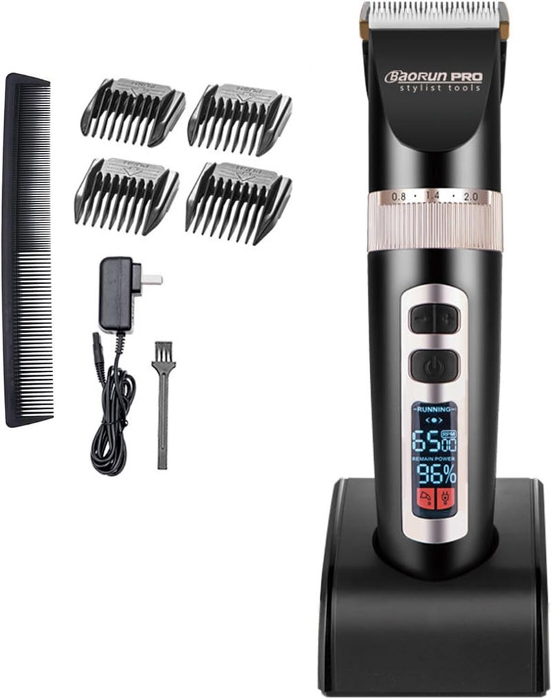 Maxshop Cordless Hair Clippers for Men Kids Grooming Hair Cutting  Trimming Kit with Guide Combs Charging Dock Gold