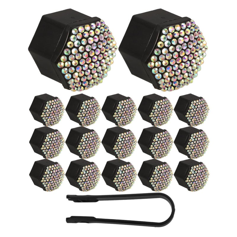 Purple Rhinestone Wheel Lug Nut Covers 20pcs Easy Install Lightweight Tire Accessories - Image 2