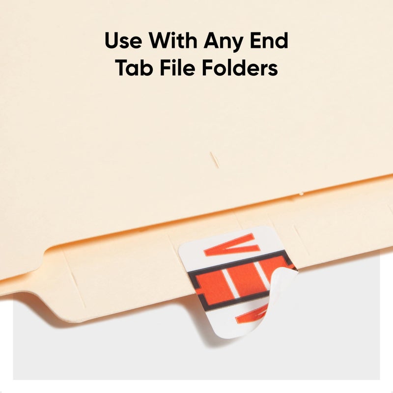 Smead BCCR Bar-Style Color-Coded Alphabetic Label, V, Label Roll, Dark Orange, 500 Labels per Roll, (67092) - Image 3