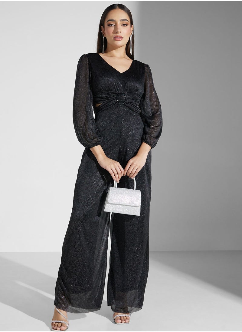 Khizana Wide Leg Belted Jumpsuit  - Image 1