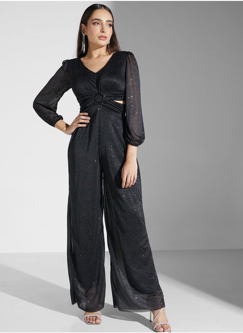 Khizana Wide Leg Belted Jumpsuit  - Image 4