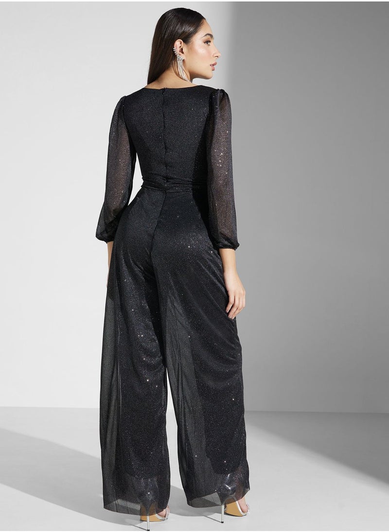 Khizana Wide Leg Belted Jumpsuit  - Image 2