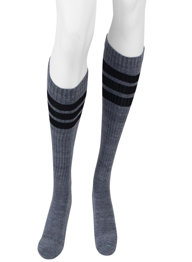 Juzo Power Comfort, 2601 Knee-High, 20-30 mmHg, Cushioned Sole Compression Sock - Men & Women, Standard, Medium, Retro Heather Gray - Image 1