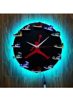 aj1-12 generation shoe model flying Jordan wall clock creative basketball clock 3d three-dimensional shoe model clock suppliesBlack word-free Belt lamp Black word-free Belt lamp