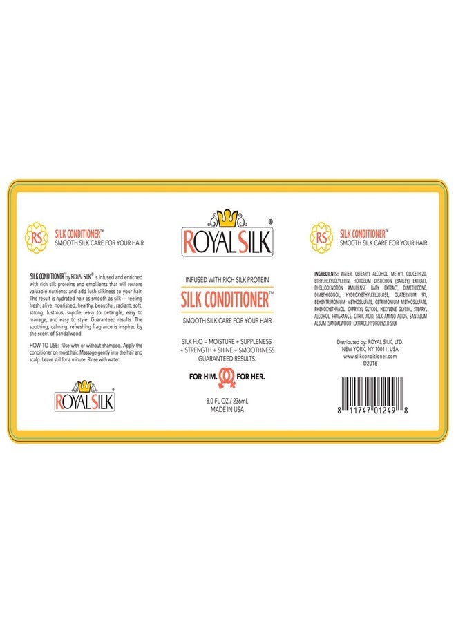 Royal Silk The Original Silk Conditioner Smooth as Silk for Hair Like Silk = Soft, Creamy, Fragrant, Smoothing, Hydrating, Lubricating + Superb Detangler - All Genders, Ages, Hair Types - 8 oz - Image 4
