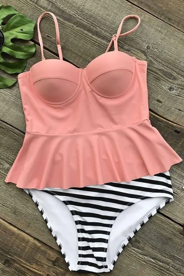 Angelsin High Waist Tankini Set