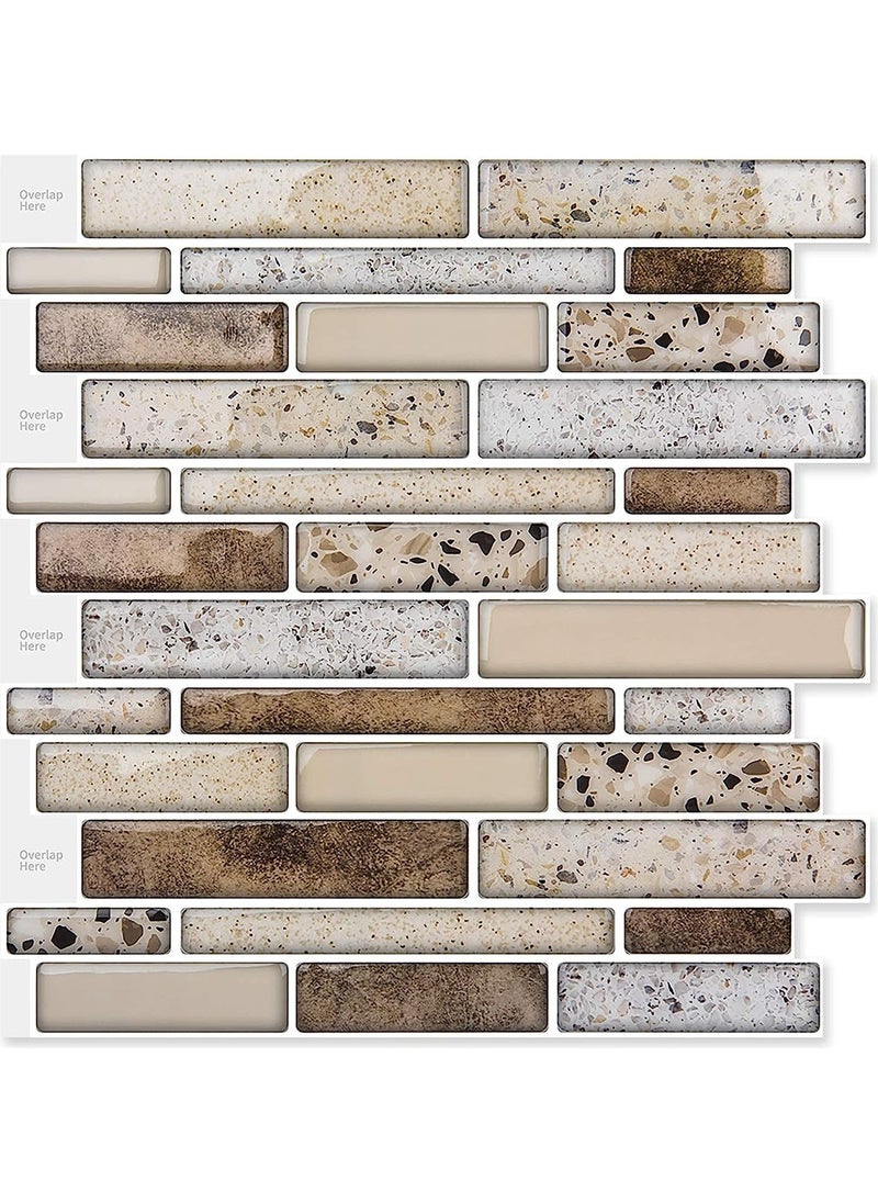 Technosmart 1Pcs 3D Self-Adhesive 30×30CM Coating Mosaic View PVC Wall Sticker Kitchen Bathroom  - Image 1