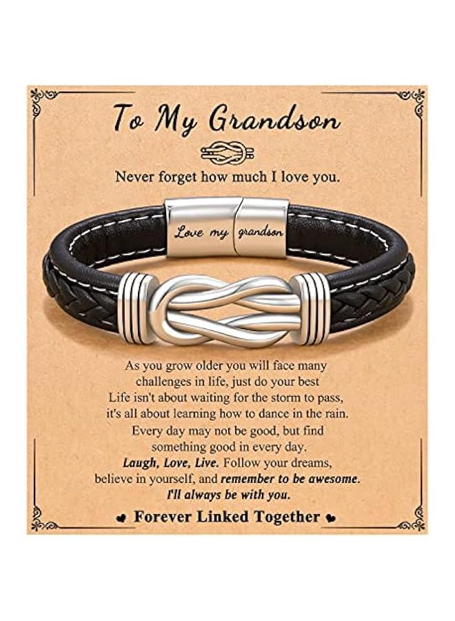 Arabest To My Son/Grandson/Nephew Bracelet, Gifts for Teens Boys Men Inspirational Bracelet for Birthday Confirmation Graduation Back to School  Gifts - Image 1