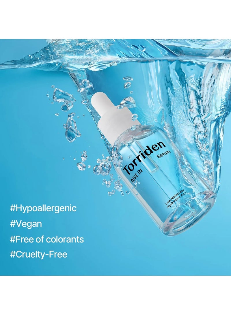 Torriden DIVE-IN Low-Molecular Hyaluronic Acid Serum, 1.69 fl oz | Fragrance-free Face Serum for Dry, Dehydrated, Oily Skin | Vegan, Clean, Cruelty-Free Korean Skin Care - Image 2