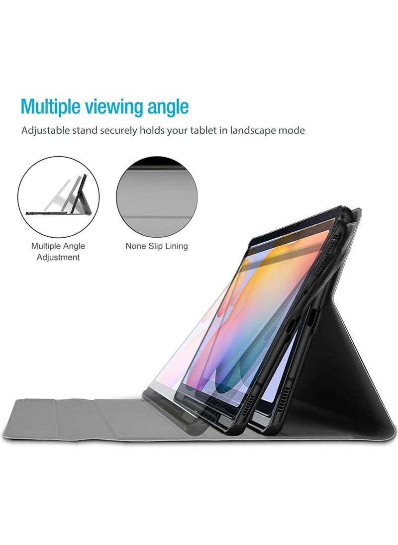 روك بو - جراب لوحة المفاتيح لجهاز Galaxy Tab S6 Lite 10.4 بوصة 2022 2020 غطاء ذكي رفيع وخفيف الوزن مع لوحة مفاتيح لاسلكية لجهاز Galaxy Tab S6 Lite 10.4 '' SM-P613 P619 P610 P615 - Image 1