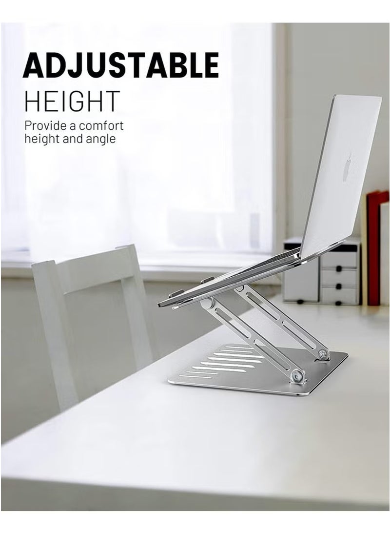 Trendify Adjustable Laptop Stand for Desk - Ergonomic Riser, Foldable Notebook Computer Holder, Compatible with MacBook Air/Pro, Dell XPS & More 10-17" Laptops - Image 3