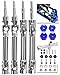 ARRCat 4PCS Stainless Steel Drive Shaft CVD Upgrades Part for 110 Stampede VXL 4X4Rustler VXL 4X4Slash VXL 4X4 Platinum UltimateHoss VXL 4X4 4WDARRCat Front Rear 45 Drive Shaft with HexBlue - Image 2