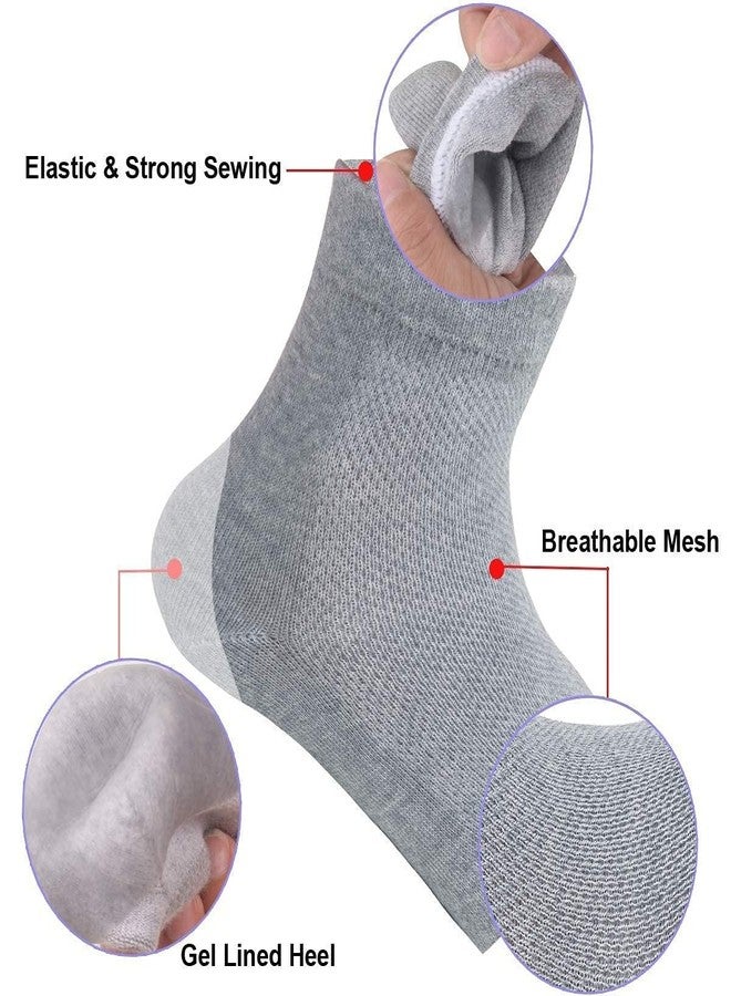 HBKOH Heel Pain Relief Silicone Gel Pad Heel Protector Socks with Spa Botanical for Men and Women Cotton Socks - Image 4