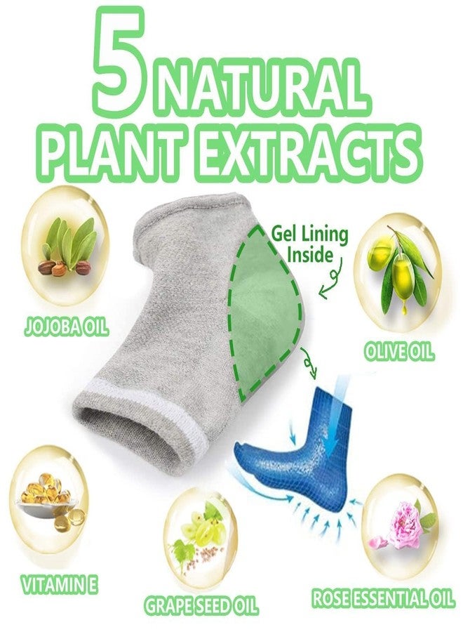 HBKOH Heel Pain Relief Silicone Gel Pad Heel Protector Socks with Spa Botanical for Men and Women Cotton Socks - Image 5