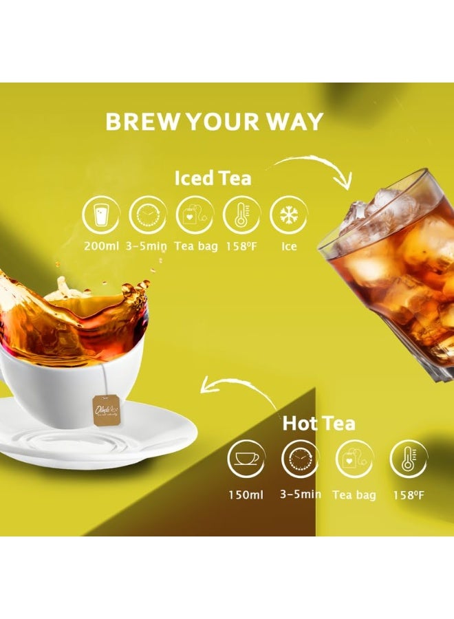 Olinda Pineapple & Mango Organic Black Tea 25 Tea Bags Caffeinated Tropical Fruity Hot Or Cold Brew Natural Fruit Tea Christmas Holiday Gift For Women & Tea Lovers Secret Santa Stocking Stuffer 50 G - Image 4