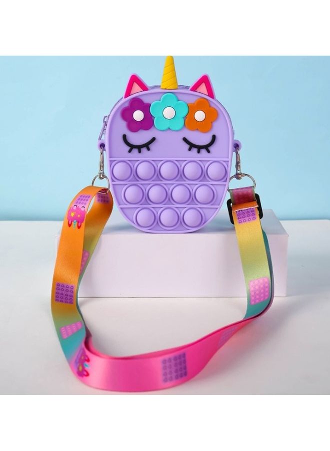 NIBEMINENT Bubble Sensory Fidget Shoulder Bag Toy 10 x 14 3cm - Image 1