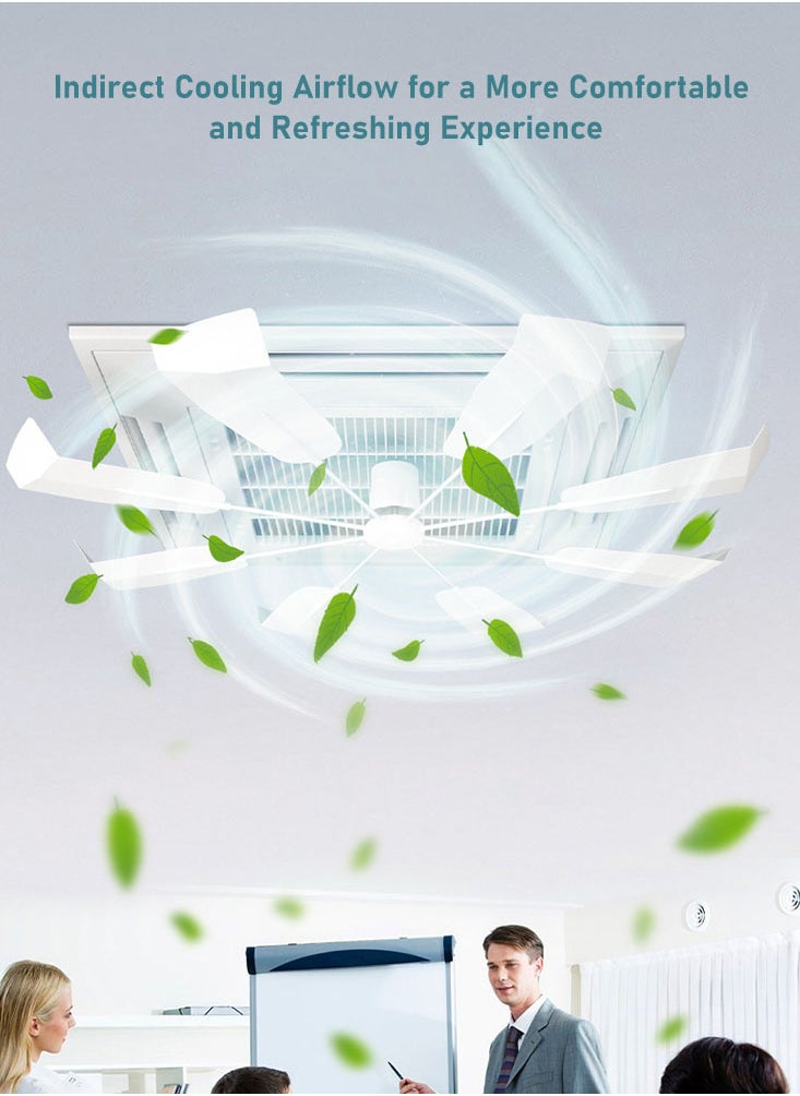 Perfii Portable Deflector for Ceiling-Mounted Central Air Units, Indoor Air Conditioner Vent Director for Rooms and Offices  - Image 2