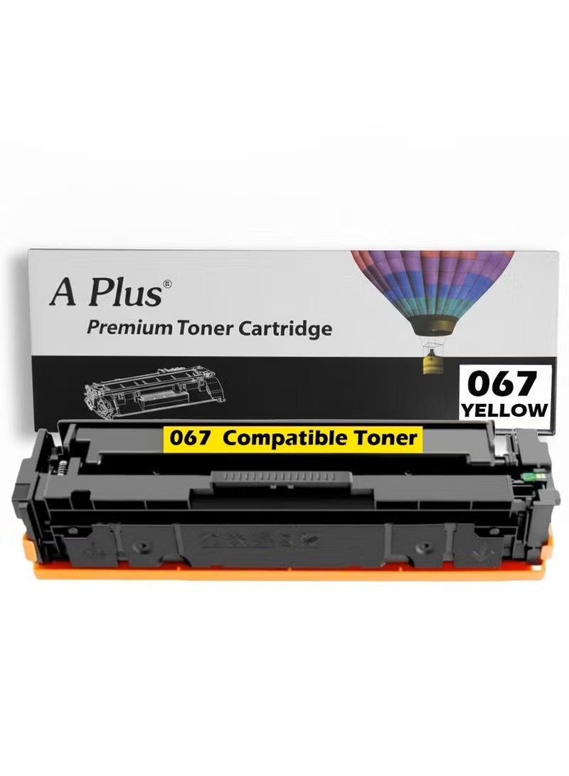 APlus 067/067H Compatible Yellow Toner Cartridge for Canon i-SENSYS MF655Cdw, MF657Cdw, MF651Cw, LBP633Cw - Image 1