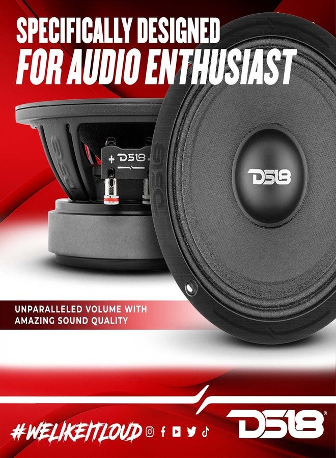 دي أس18 مكبر صوت سيارة متوسط المدى DS18 PRO-ZXI6M مقاس 6.5 بوصة بقوة 600 واط ومقاومة 8 أوم - مكبرات صوت أبواب عالية الجودة لنظام الصوت الاستريو في السيارة أو الشاحنة (مكبر صوت واحد) - Image 3