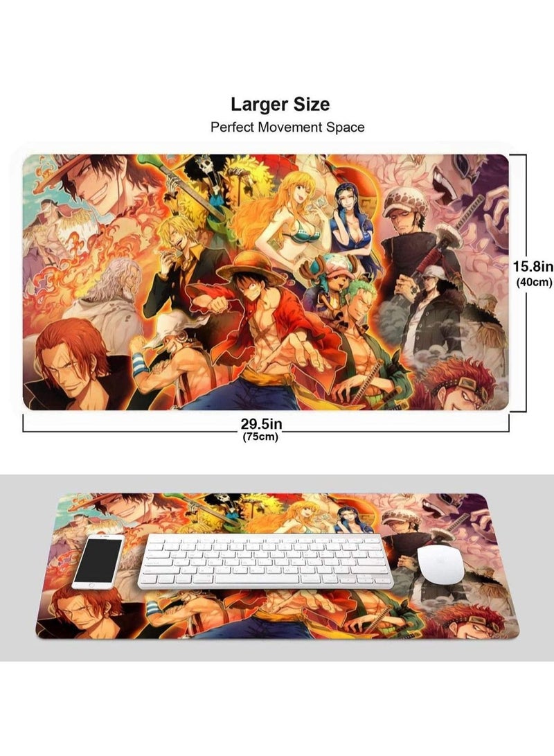 One Piece Large Gaming Mouse Pad with Durable Stitched Edges Rubber Base Non-slip 15.8" x 29.5" Keyboard Desk for Cover,Computer Keyboard,PC,Laptop - Image 2