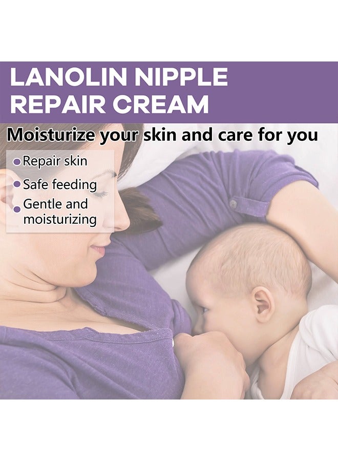 wiieey Lanolin Nipple Repair Cream-Safe for Breastfeeding, 100% Natural, Soothing Cream, Moisturizes And Strengthens the Sensitive Areas of Breast and Nipple 30g - Image 5