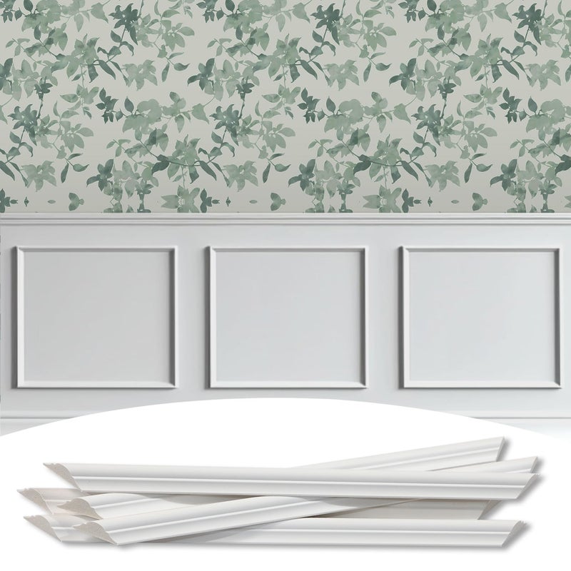 Lunghaa 3-Frame 20" x 20" Premade Accent Wall Molding Kit, Ready-to-Assemble Wainscoting Panels, Pre-Cut Chair Rail Moulding Trim Picture Frame for Home DÃ©cor - Image 1