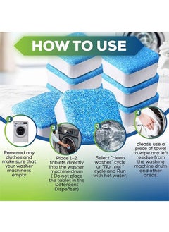 oradess Washing Machine Cleaner-Deep Clean Formula,Tablets Descaler Solid Deep Cleaning Deodorizer For All Washer Machines HE Front Loader Top Load Clean Inside Drum and Laundry Tub Seal  - Image 3