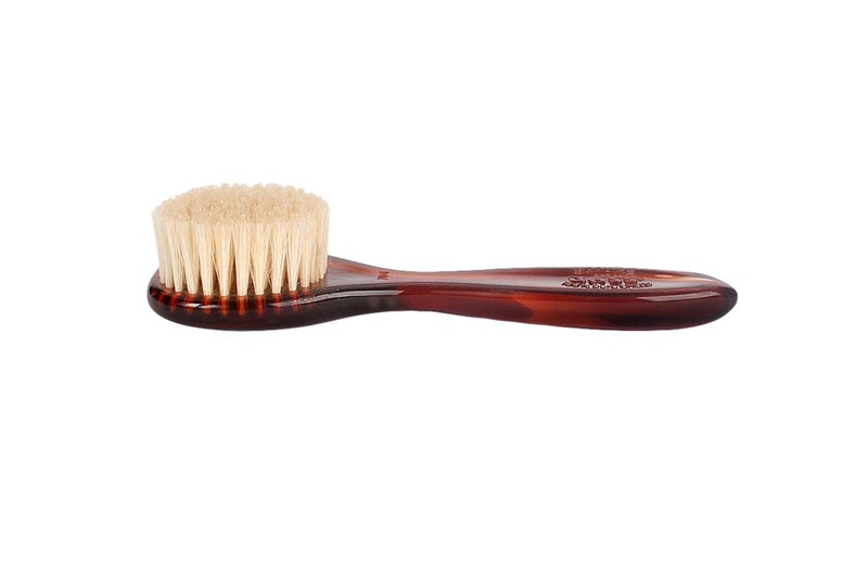 Bass Brushes | Esthetician Grade Facial Brush | 100% Natural Bristle Firm | High Polish Acrylic Handle | Tortoise Shell Finish | Model 704 - TSL - Image 3
