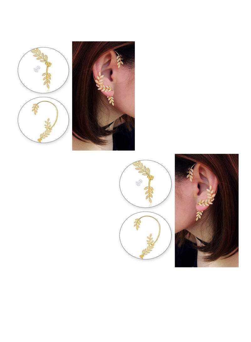 SYOSI Gold Cuff Earrings for Women No Piercing Cartilage Ear Cuff Adjustable Ear Clip Wrap Around Earring for Girls - Image 5