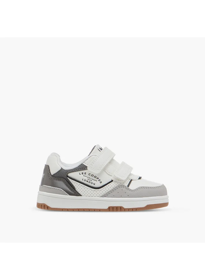 Lee Cooper Boys Panelled Sneakers with Hook and Loop Closure