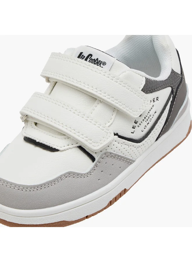 Lee Cooper Boys Panelled Sneakers with Hook and Loop Closure