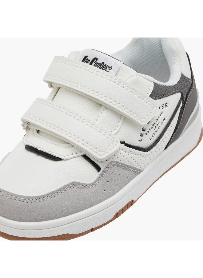 Lee Cooper Boys Panelled Sneakers with Hook and Loop Closure  - Image 4