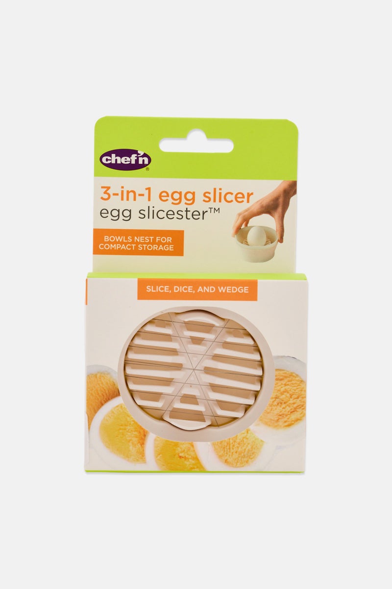 Chef'n 3 In 1 Egg Slicer, White - Image 1