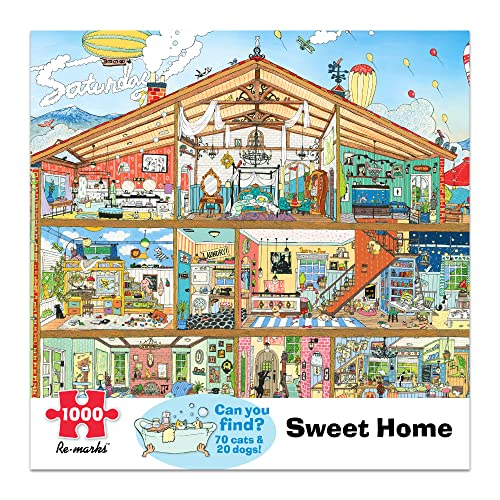 Re-marks Sweet Home Architecture Puzzle, 1000-Piece Puzzle for All Ages - Image 1