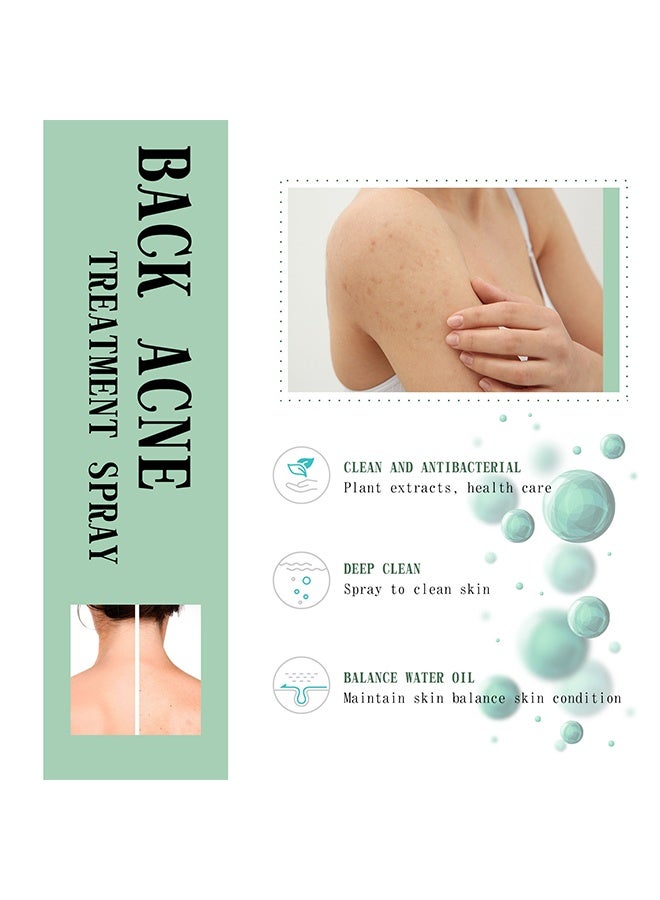 Jaysuing Back Acne Treatment Spray , Lighten Acne Marks Repair Back Shoulder Acne Skin,2% Salicylic Acid And Tea Tree Oil Spray 120ml - Image 4