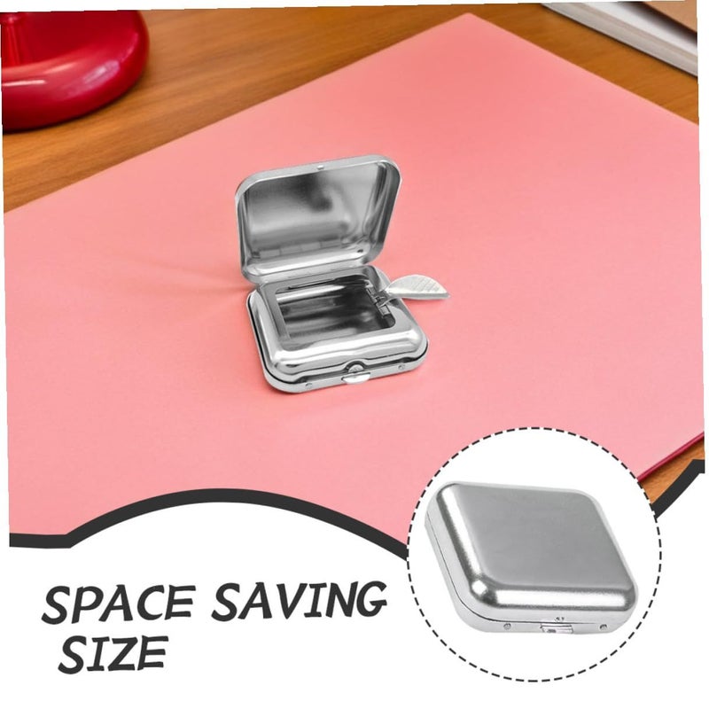 Stainless Steel Mini Portable Ashtray with Lid Smellproof for Car Outdoor Travel - Image 4