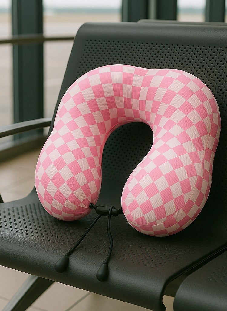 Toshionics Soft Memory Foam U-Shaped Pillow for Kids & Adults – Perfect for Airplane, Car, Office, and Home Use - Image 2