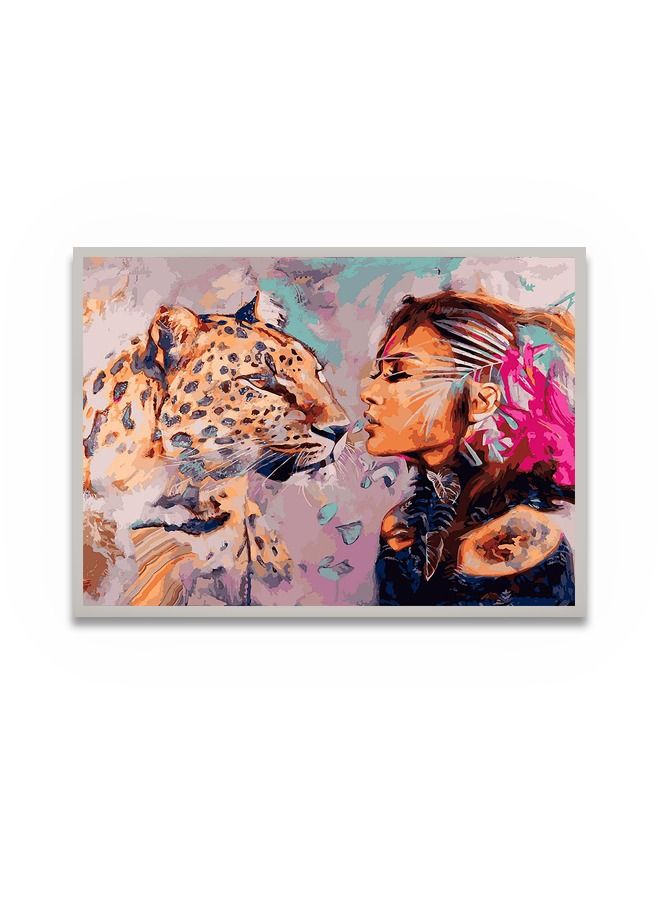 Marktna Canvas Wall Art For Wall Decoration, Modern Design, With A Hollow Silver Frame, Size (120x80),One Piece - Image 2