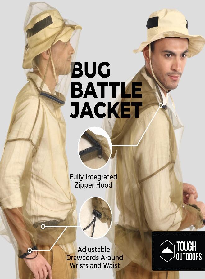 Tough Outdoors Mosquito Jacket - Net Bug Jacket w/Hood - Mesh Bug Jacket for Outdoor Protection from Bugs, Flies, Gnats, No-See-Ums & Midges - Mosquito Proof Clothing for Men & Women - w/Free Carry Pouch  - Image 3